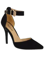 Womens high heel point toe stiletto sandals ankle strap court shoes